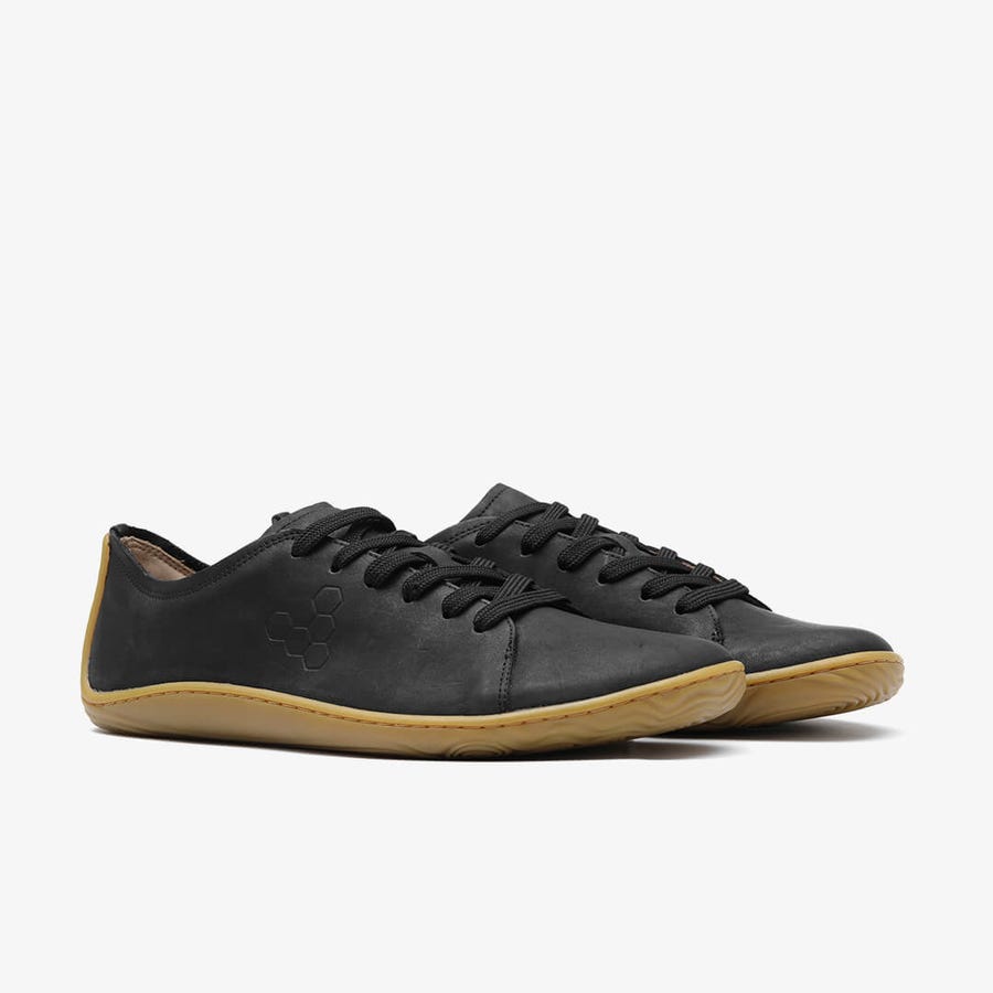 Black Men's Vivobarefoot Addis Casual Shoes | Philippines 0076BEXC